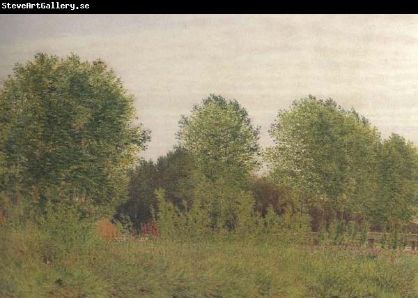 George Price Boyce.RWS Black Poplars at Pangbourne (mk46)